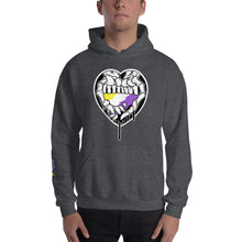 Load image into Gallery viewer, Du.U Nonbinary Heart Hands Unisex Pullover Hoodie
