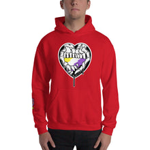 Load image into Gallery viewer, Du.U Nonbinary Heart Hands Unisex Pullover Hoodie