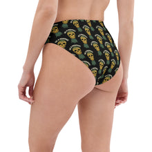Load image into Gallery viewer, Du.U Black Swinger Pineapple High-Waisted Bikini Bottom
