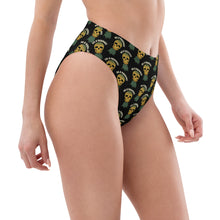 Load image into Gallery viewer, Du.U Black Swinger Pineapple High-Waisted Bikini Bottom
